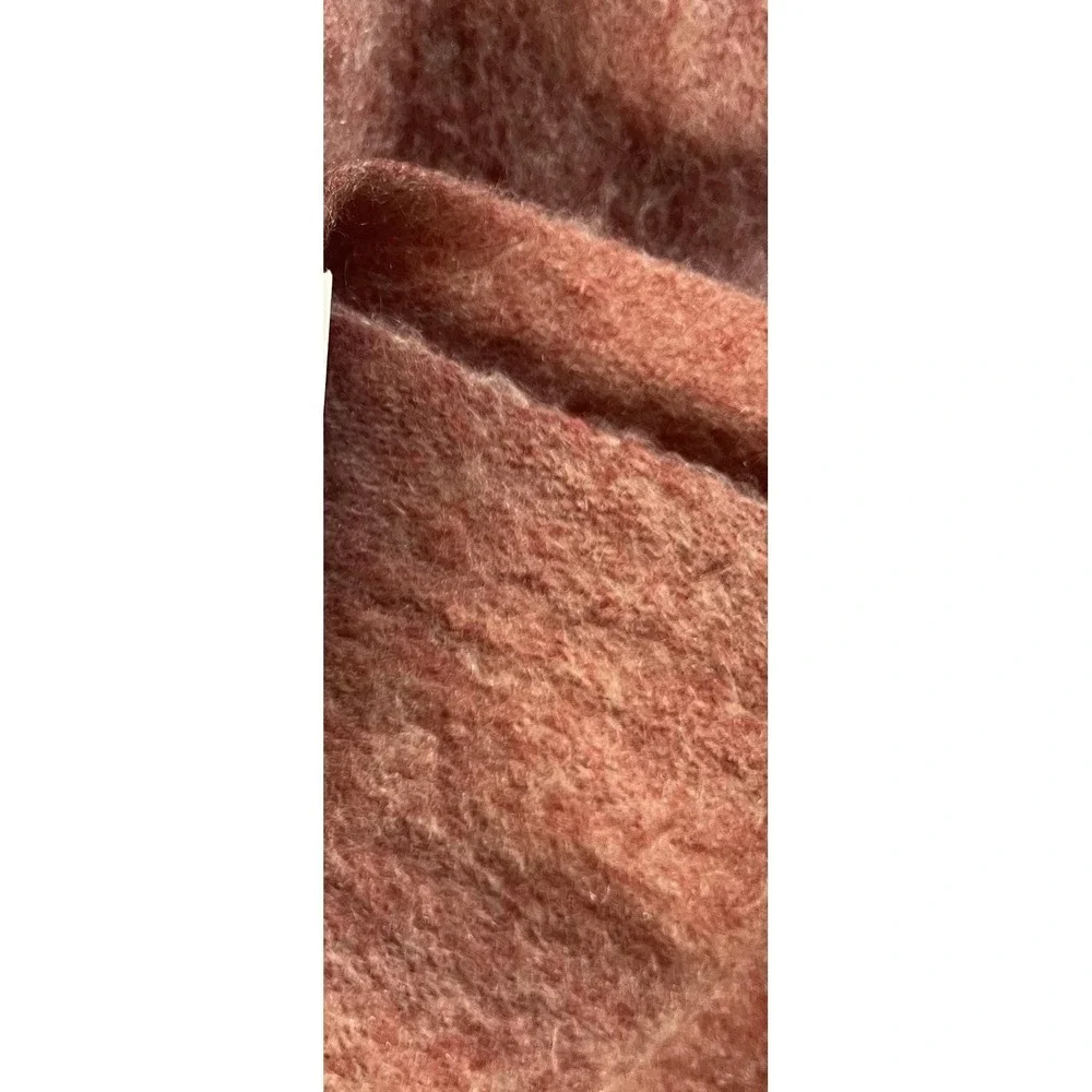 Vintage Kenwood Rose Pink Wool Blanket‎ With Satin Trim 66x80